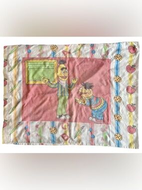 Vintage Marlborough Sesame Street Twin Pillow Case Bert And Ernie 1993